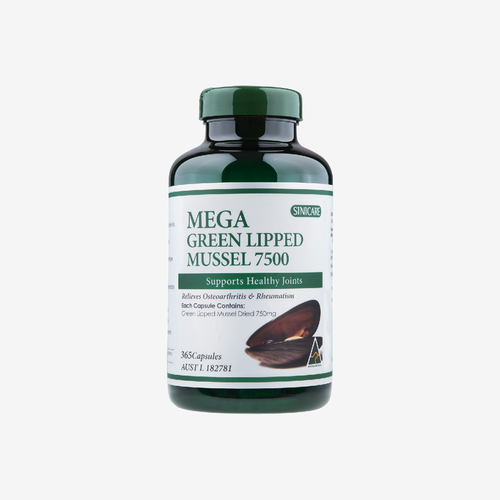시니케어 메가 초록 입 홍합 7500mg 365캡슐 Mega Green Lipped Mussel 호주 관절 연골 영양제